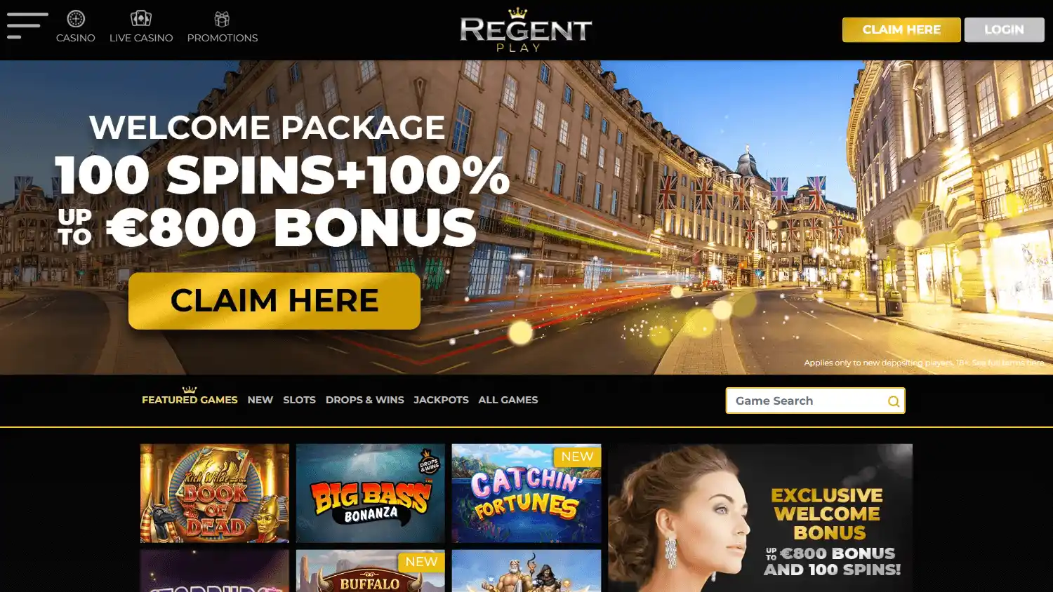 Regent Play Casino screenshot 1