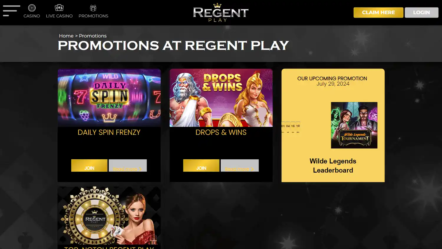 Regent Play Casino screenshot 2