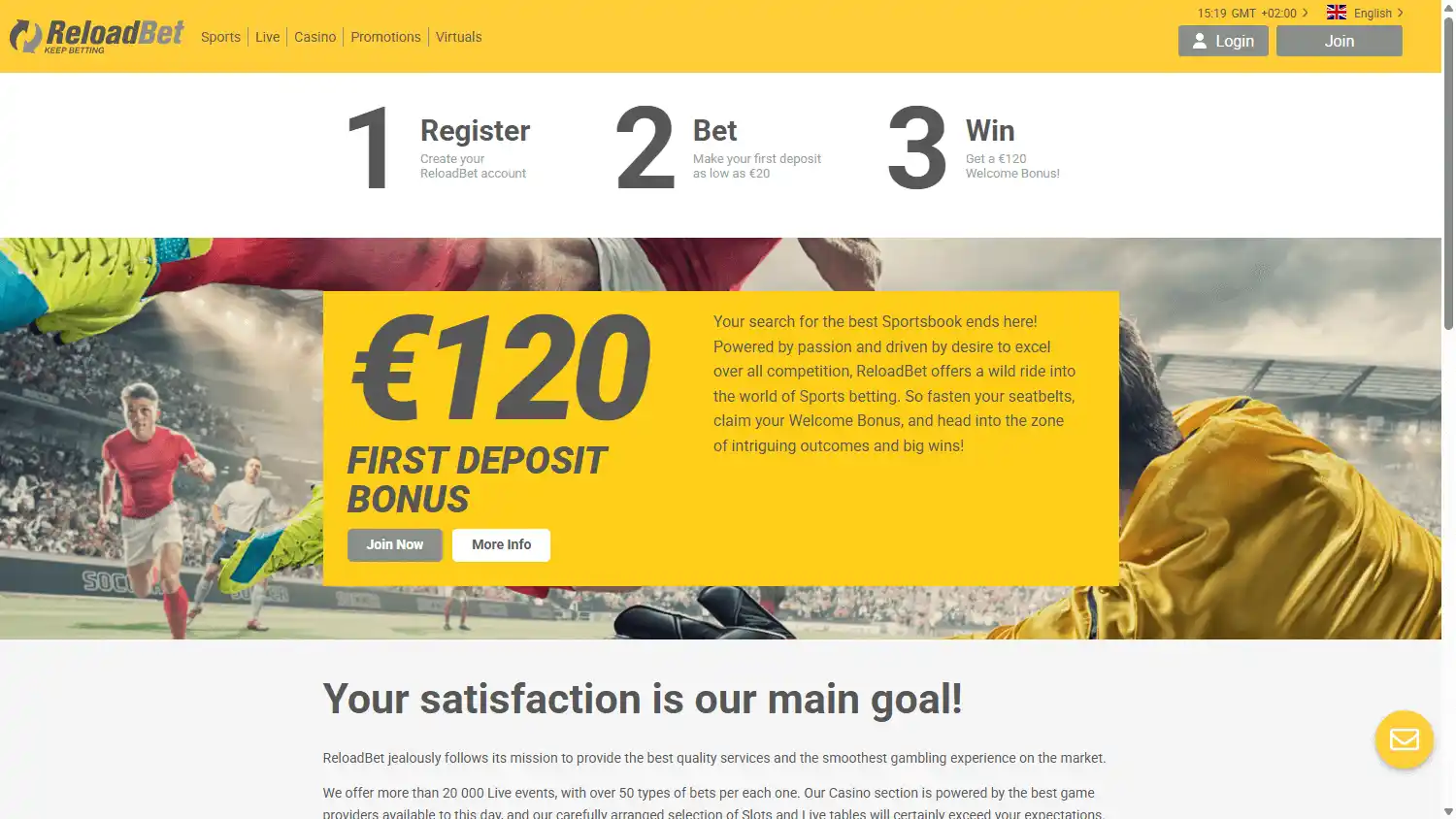 ReloadBet Casino screenshot 1