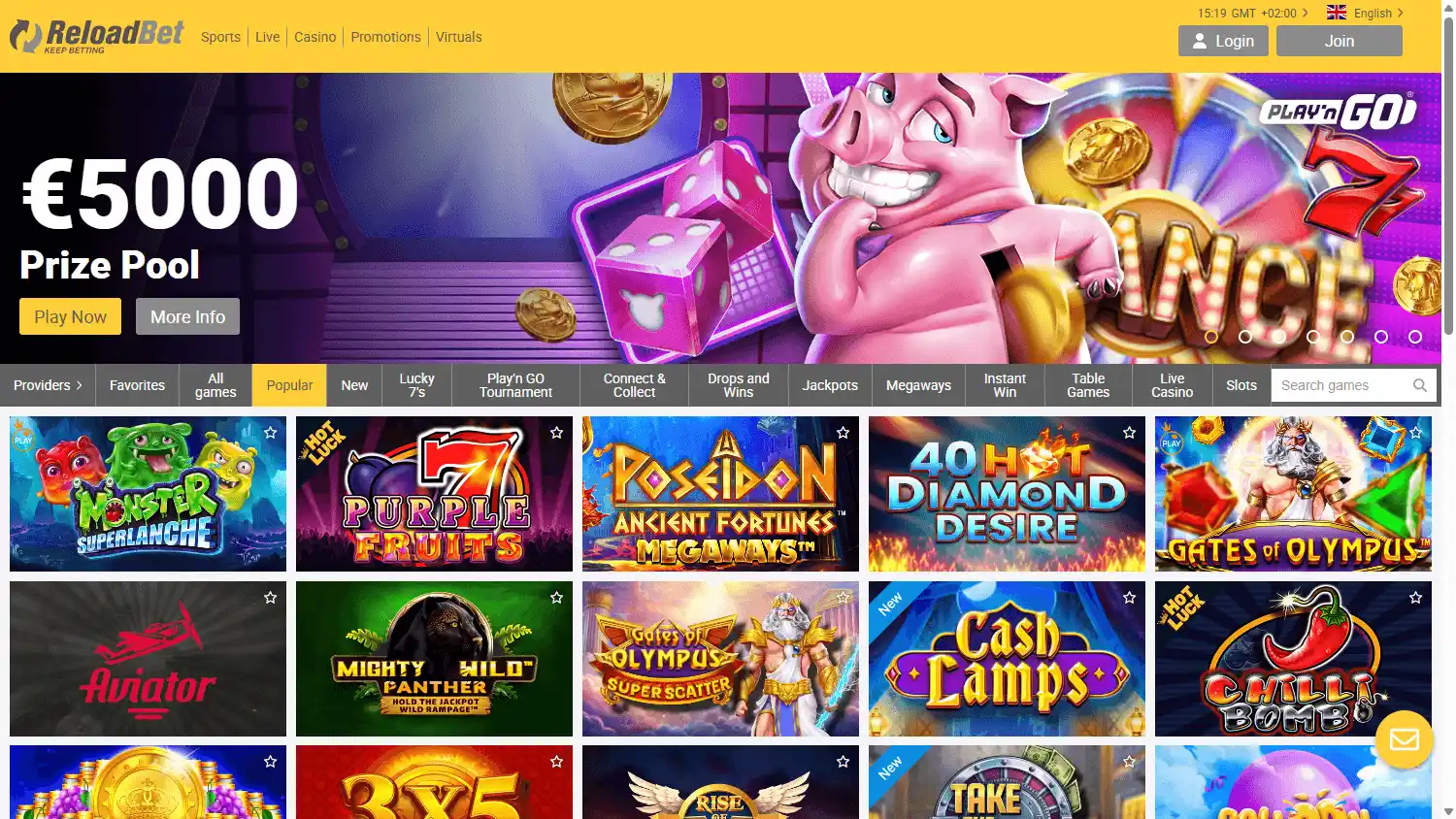 ReloadBet Casino screenshot 2