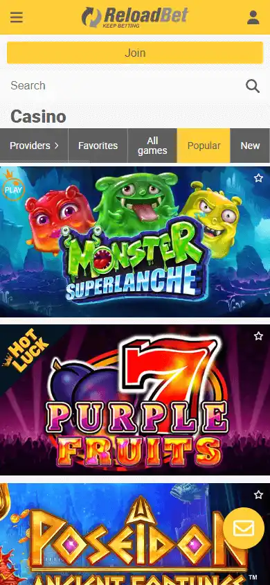 ReloadBet Casino screenshot 5