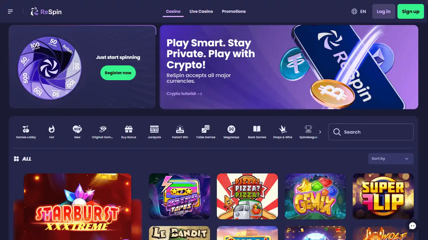 ReSpin Casino screenshot 2