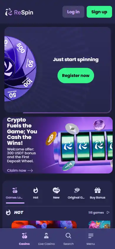 ReSpin Casino screenshot 4
