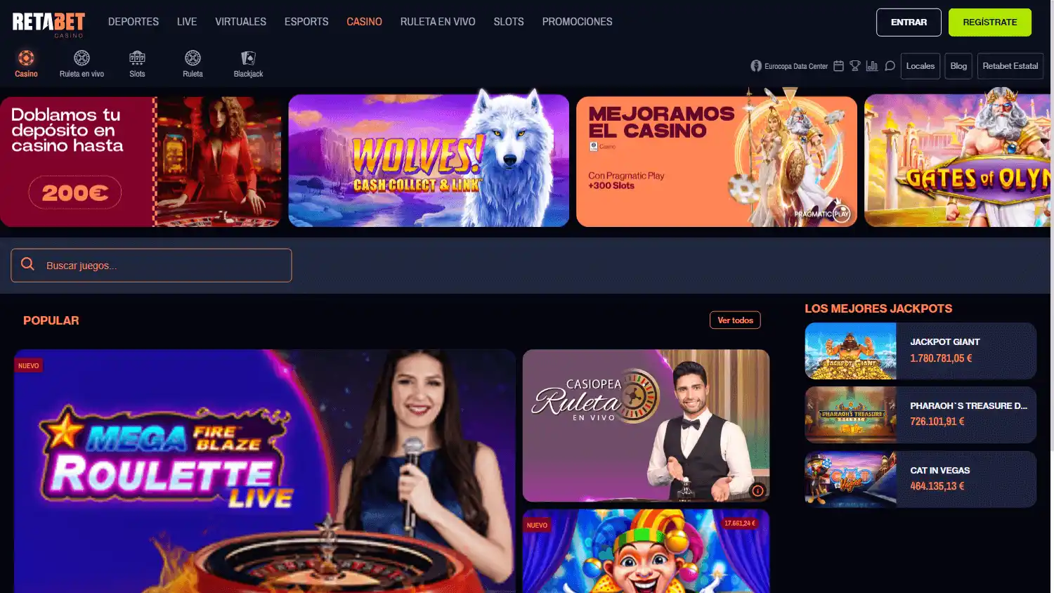 RETAbet Casino screenshot 3