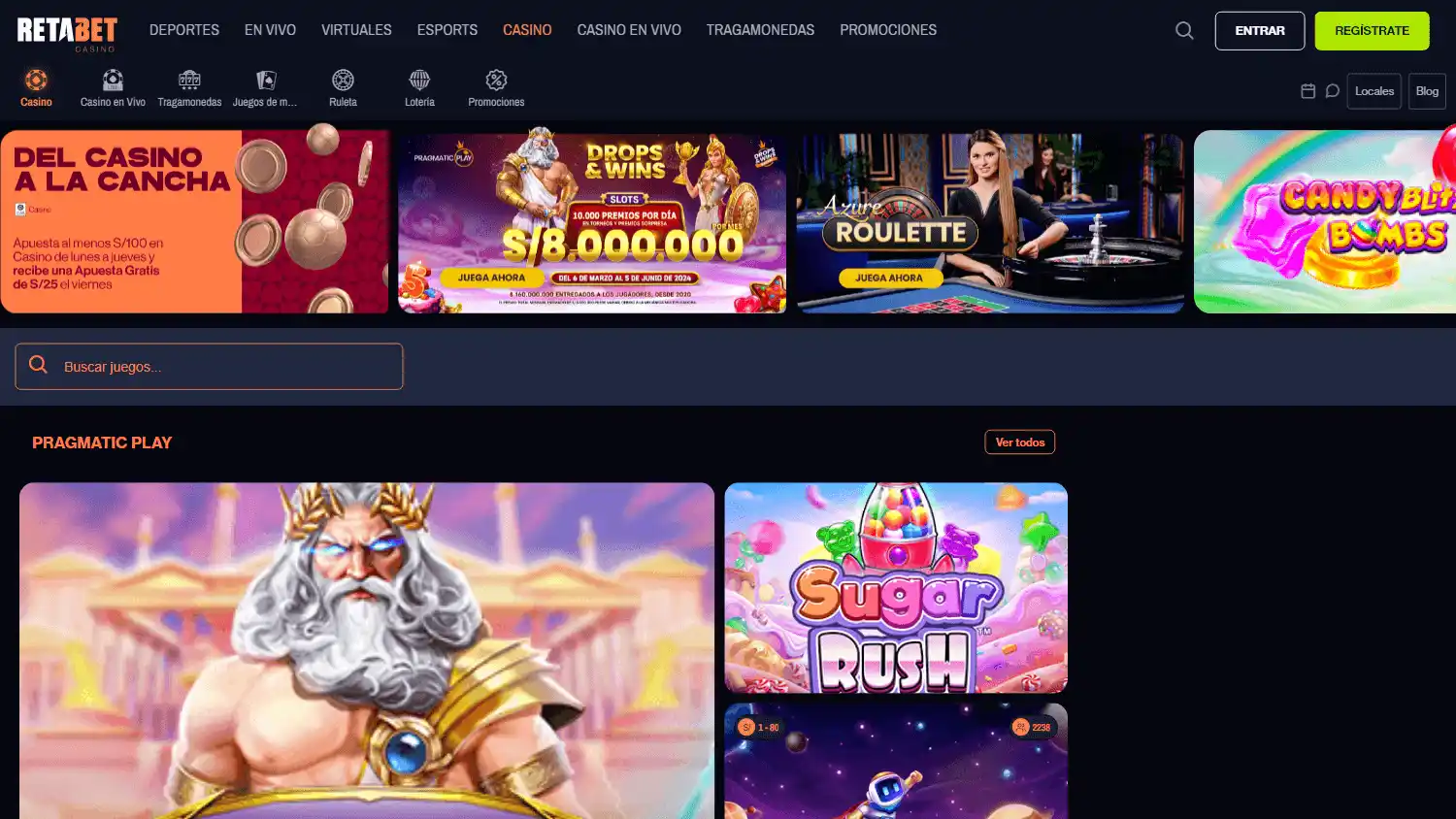 RETAbet Casino PE screenshot 1