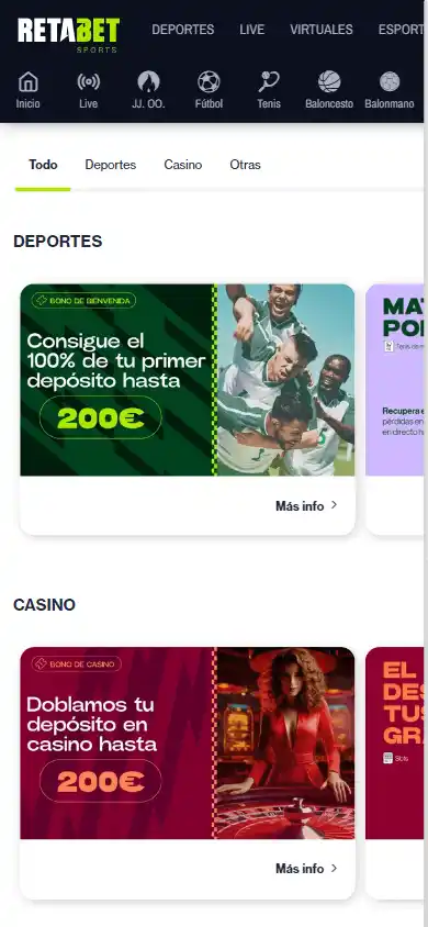 RETAbet Casino PE screenshot 6