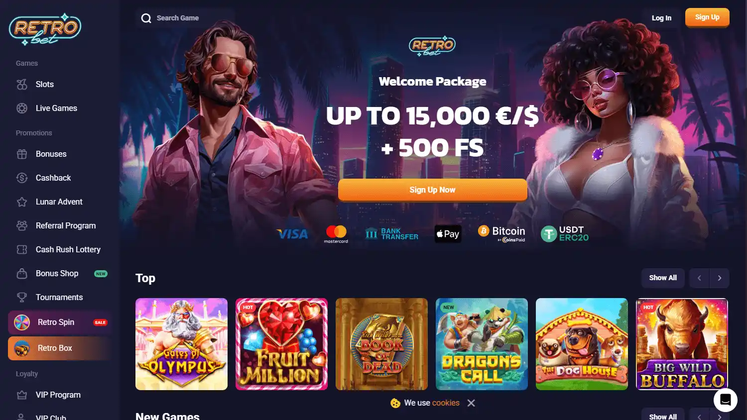 Retro Bet Casino screenshot 1