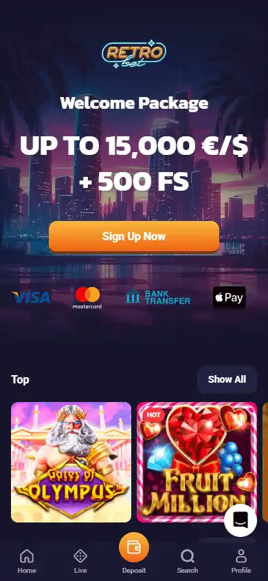 Retro Bet Casino screenshot 4