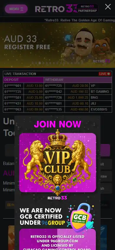 Retro33 Casino screenshot 4