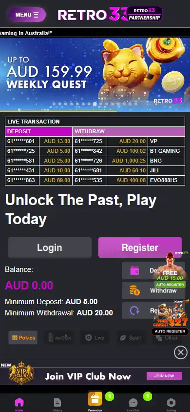 Retro33 Casino screenshot 5