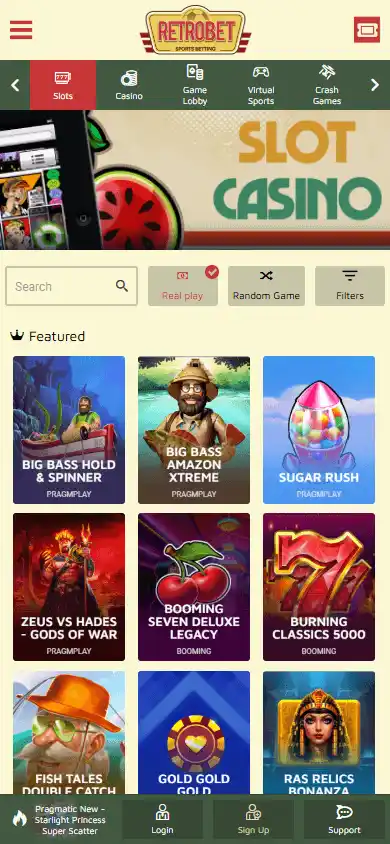 Retrobet Casino screenshot 5