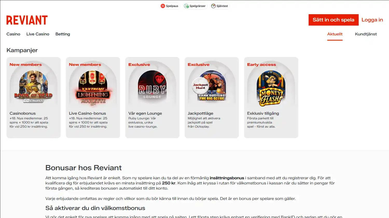 Reviant Casino screenshot 3