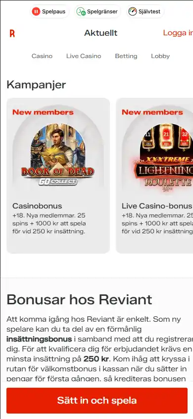 Reviant Casino screenshot 6