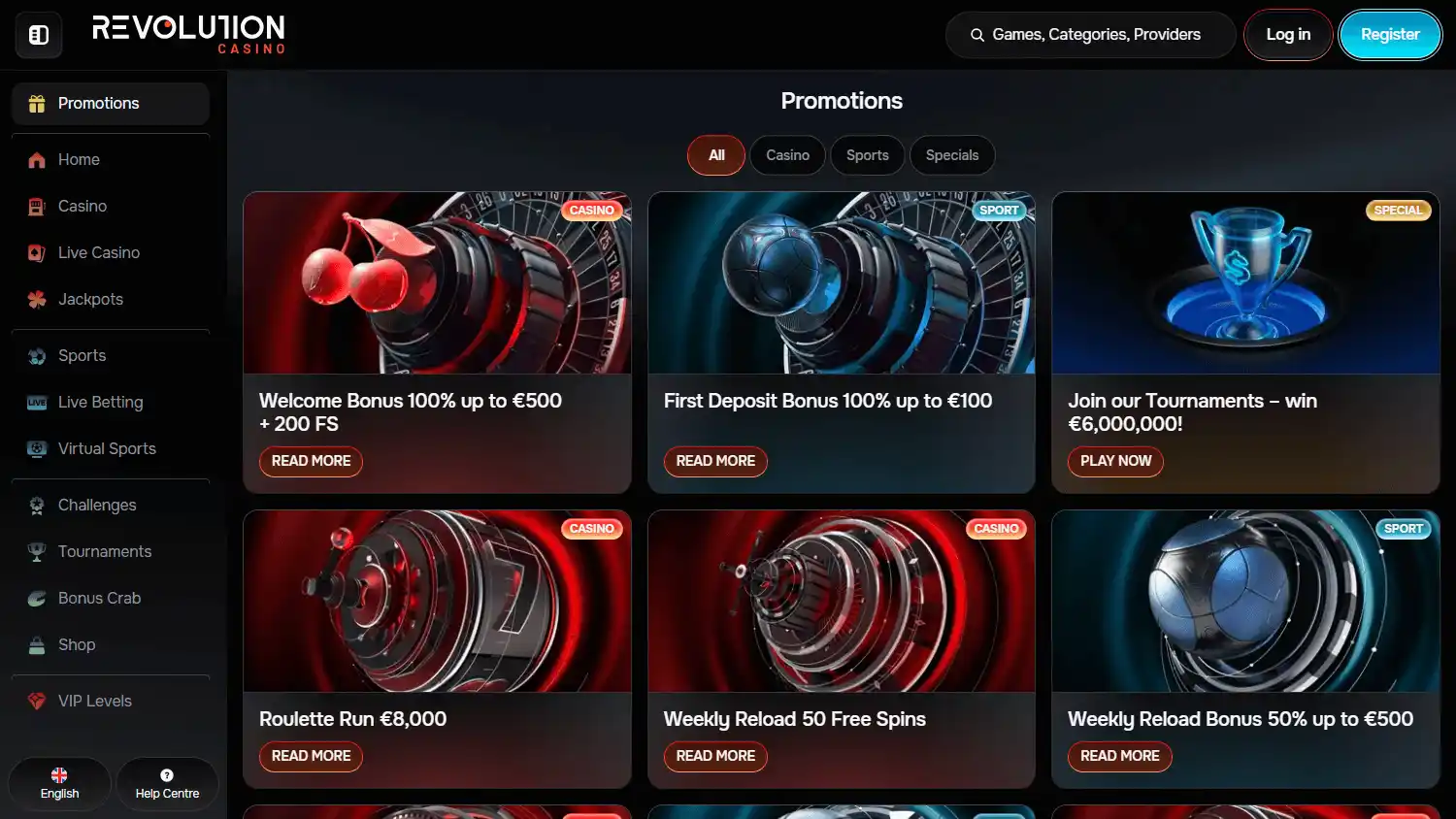 Revolution Casino screenshot 3