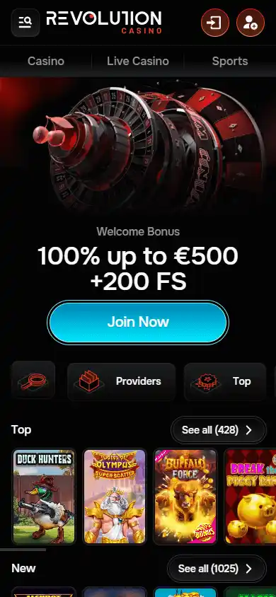 Revolution Casino screenshot 4