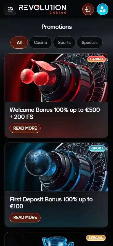 Revolution Casino screenshot 6