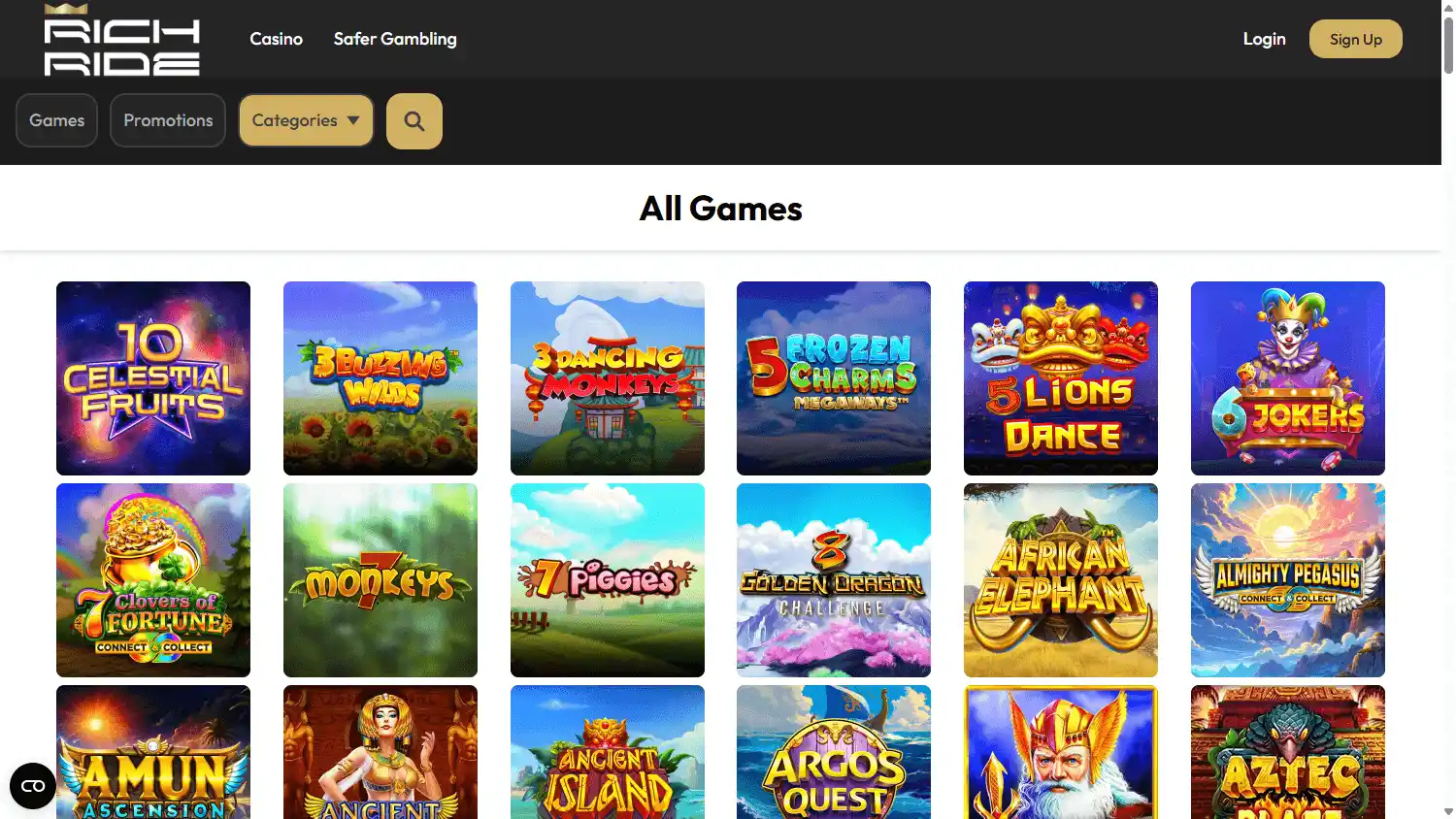 Rich Ride Casino screenshot 2