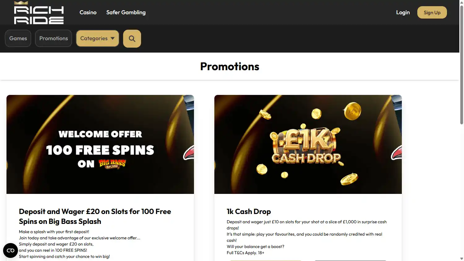 Rich Ride Casino screenshot 3