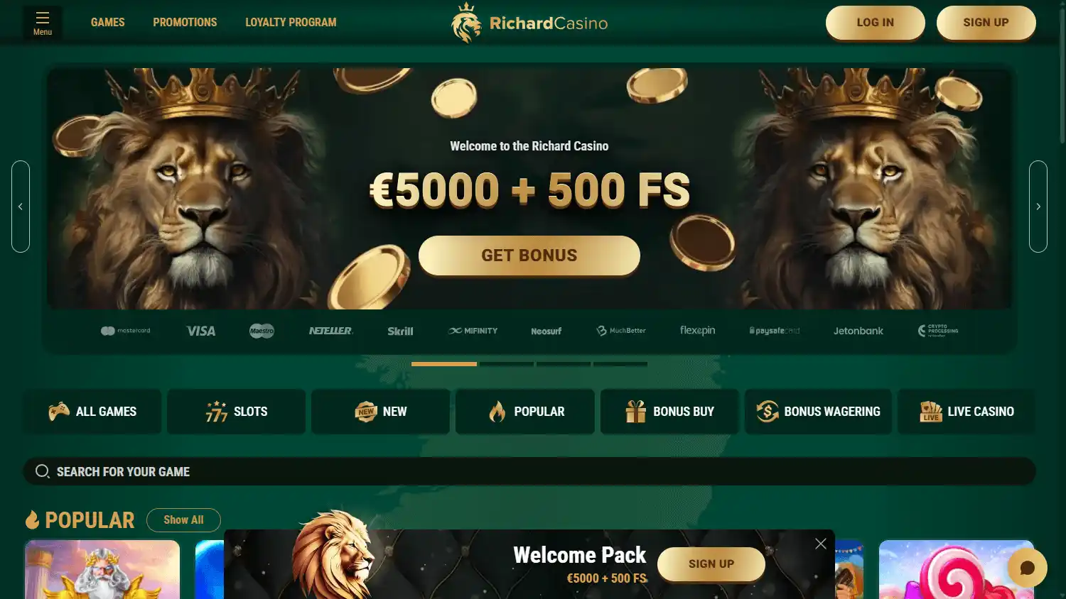 Richard Casino screenshot 1