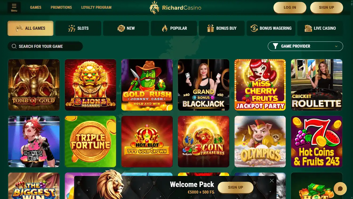 Richard Casino screenshot 2