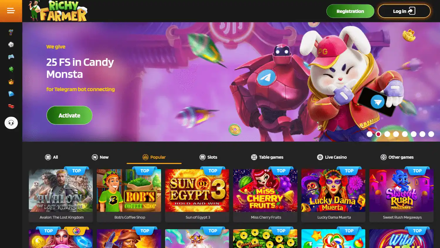 Richy Farmer Casino screenshot 1