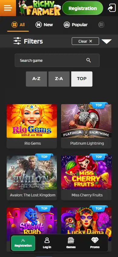 Richy Farmer Casino screenshot 5