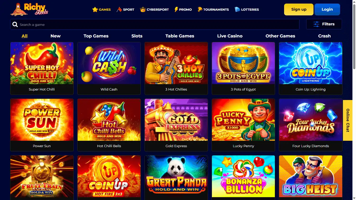 Richy Reels Casino screenshot 2