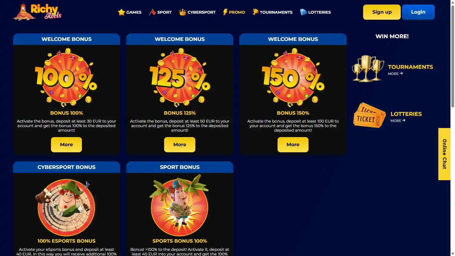 Richy Reels Casino screenshot 3