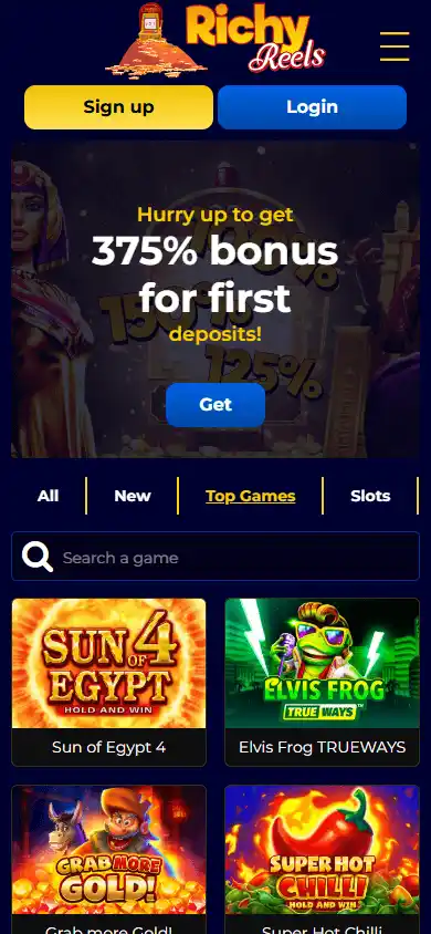 Richy Reels Casino screenshot 4