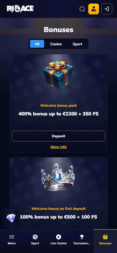 RioAce Casino screenshot 6