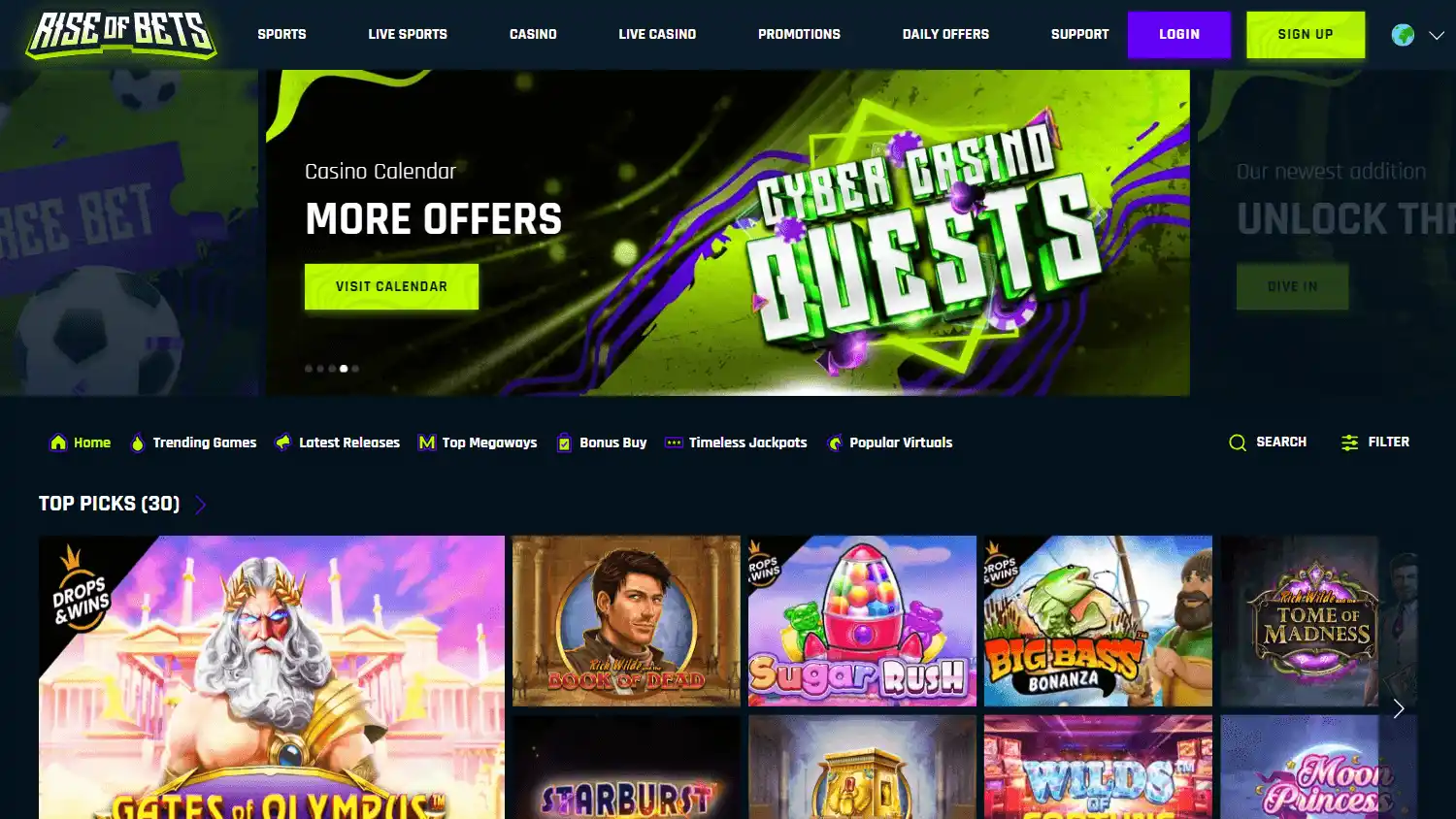 Rise of Bets Casino screenshot 1
