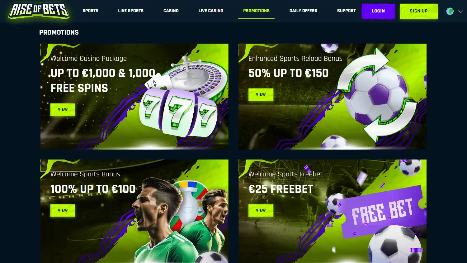 Rise of Bets Casino screenshot 2