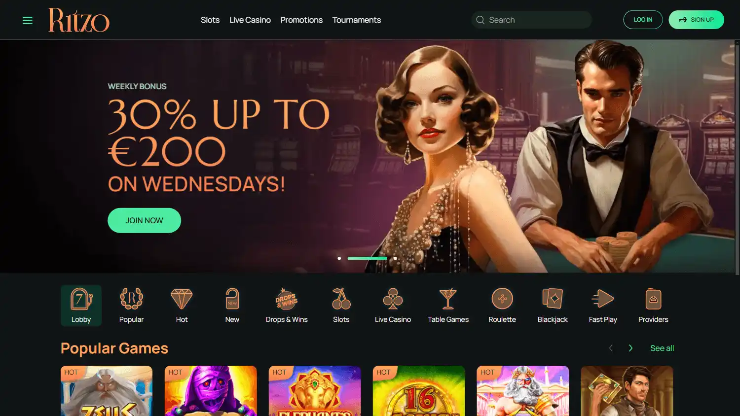 Ritzo Casino screenshot 1