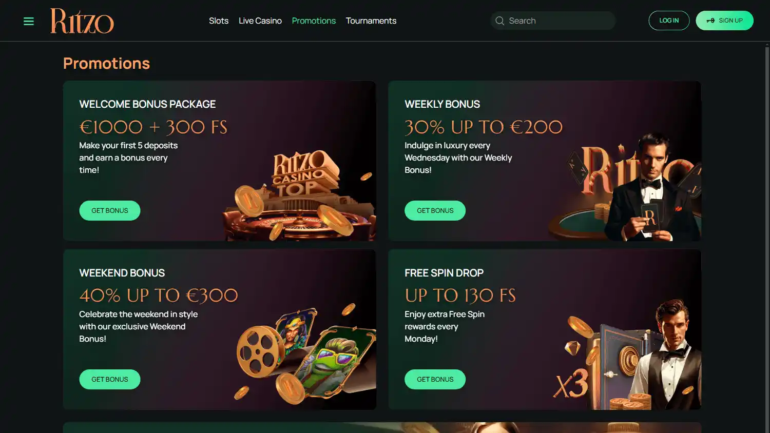 Ritzo Casino screenshot 2