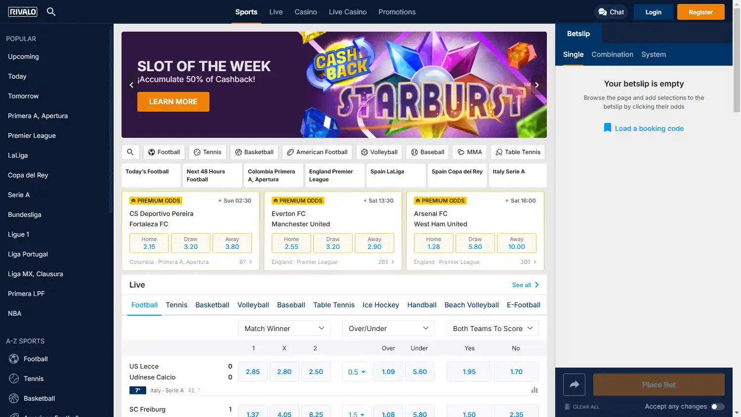Rivalo Casino screenshot 1