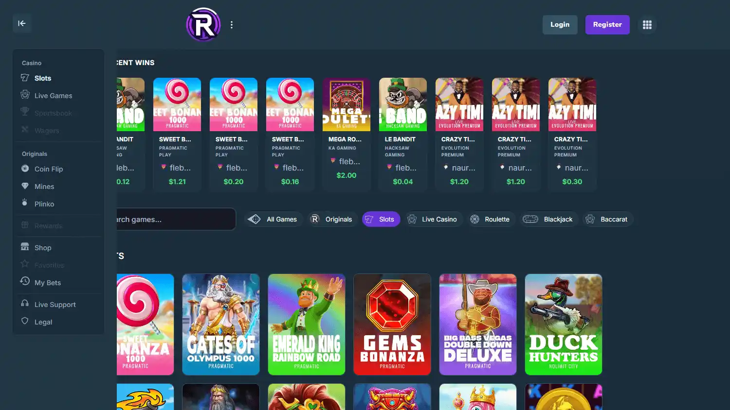 Rivox Casino screenshot 2