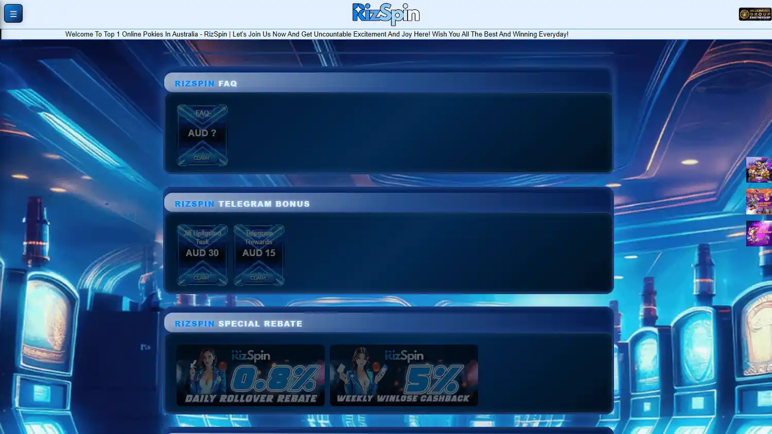 RizSpin Casino screenshot 3
