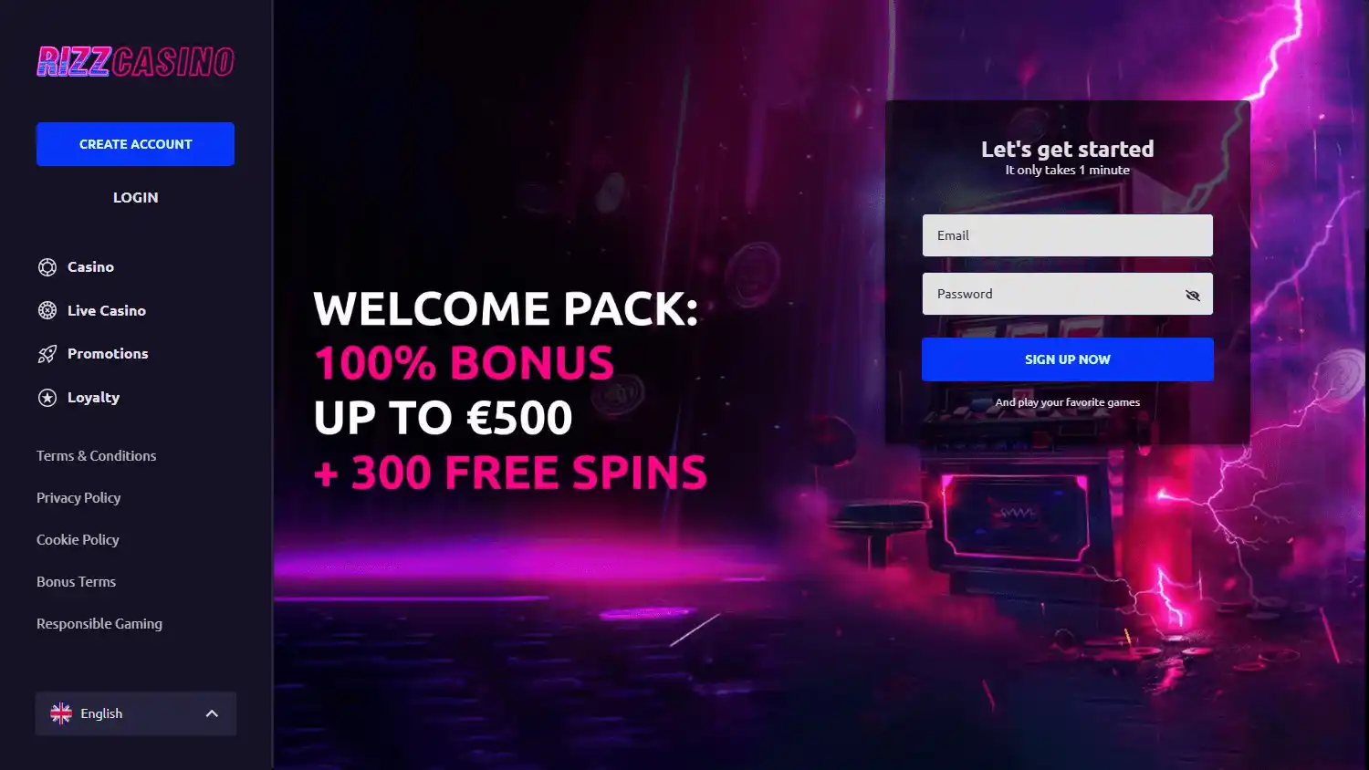 Rizz Casino screenshot 1