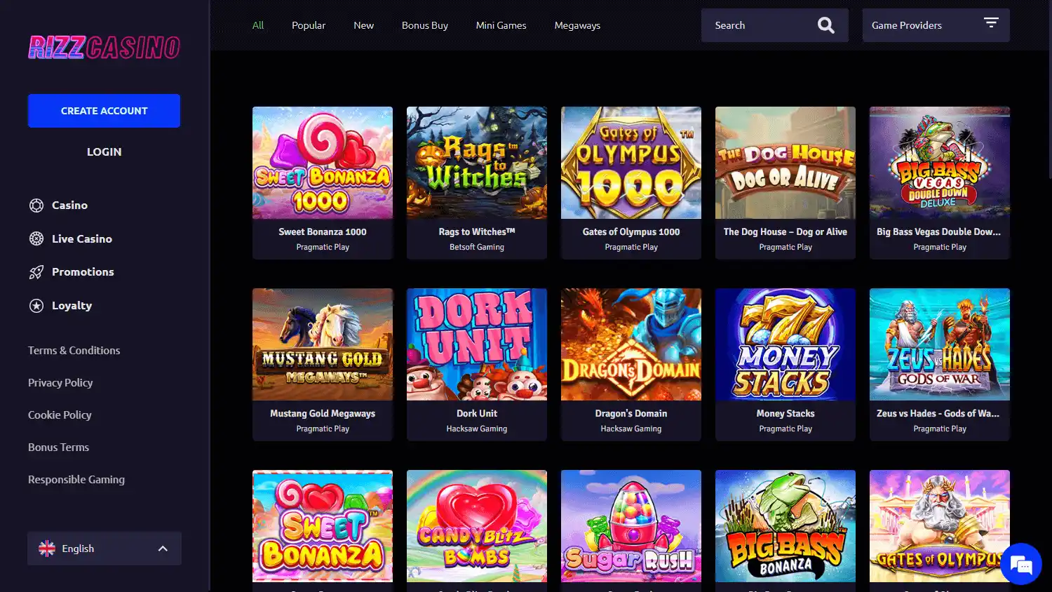 Rizz Casino screenshot 2