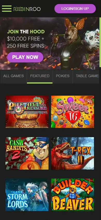 RobinRoo Casino screenshot 3