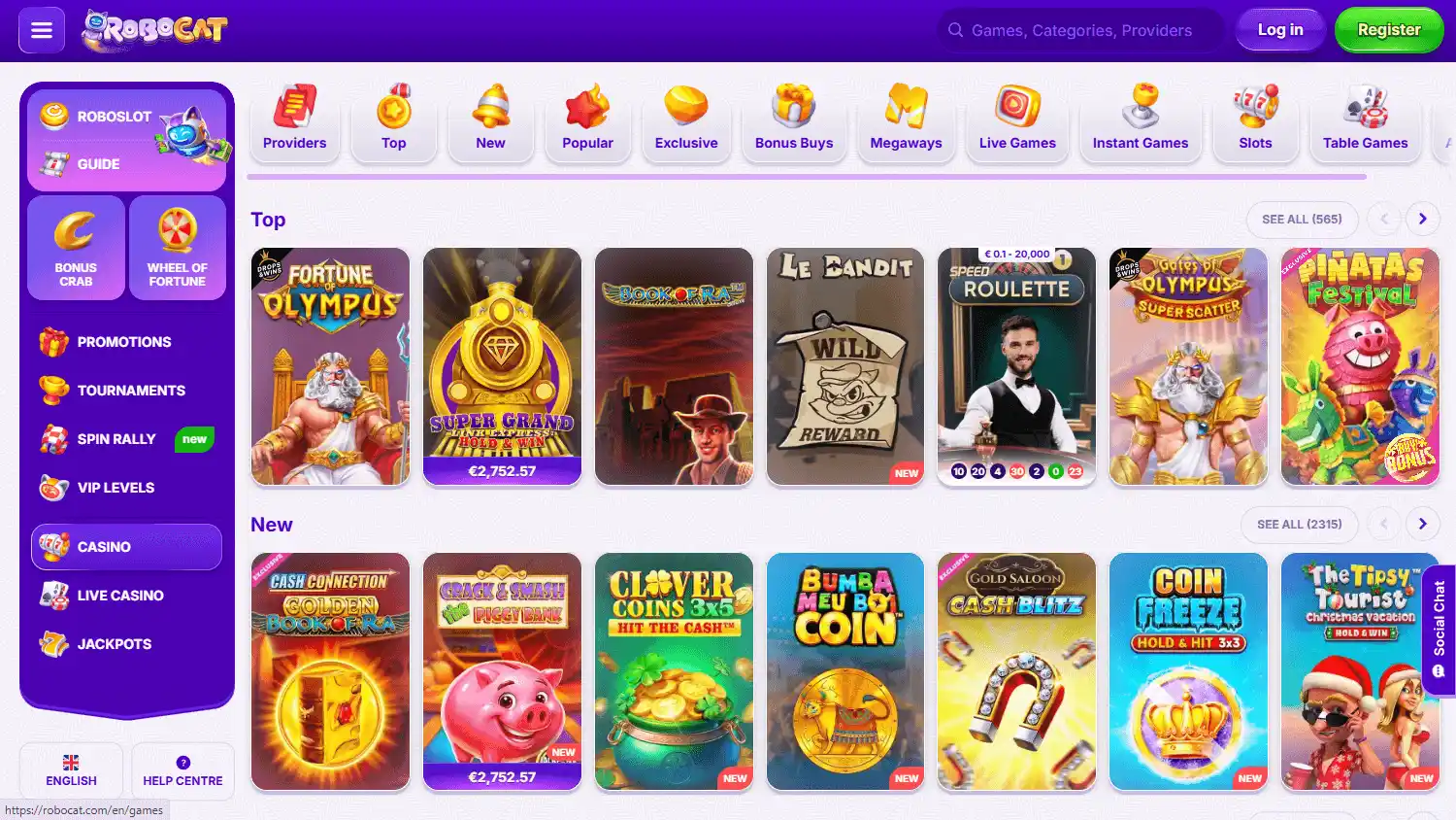 RoboCat Casino screenshot 2
