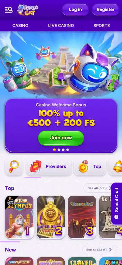 RoboCat Casino screenshot 4