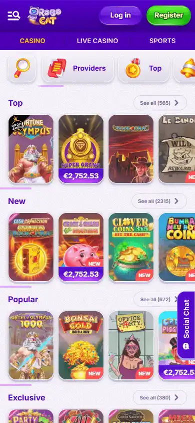 RoboCat Casino screenshot 5