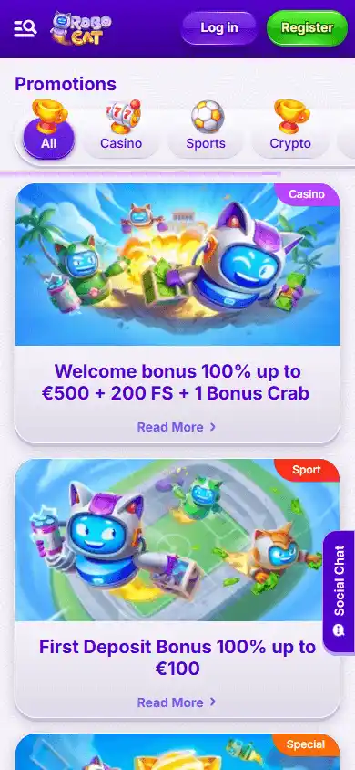 RoboCat Casino screenshot 6