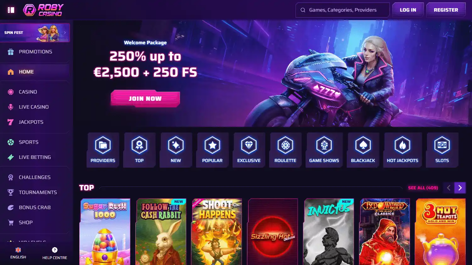 Roby Casino screenshot 1