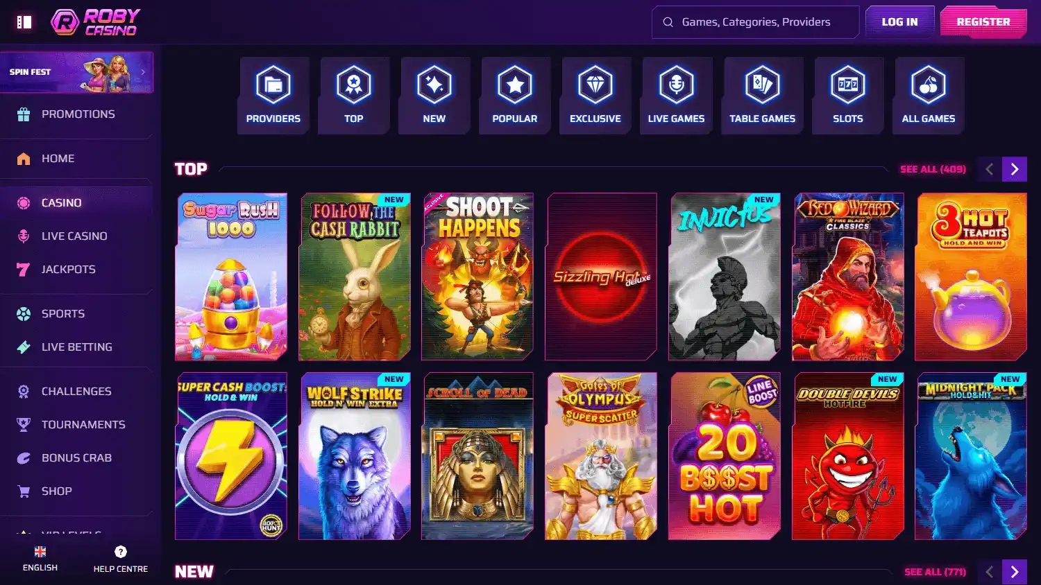 Roby Casino screenshot 2