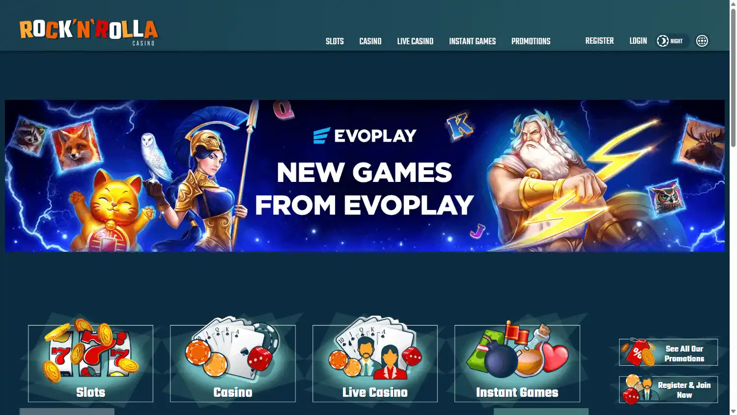 Rock N Rolla Casino screenshot 1