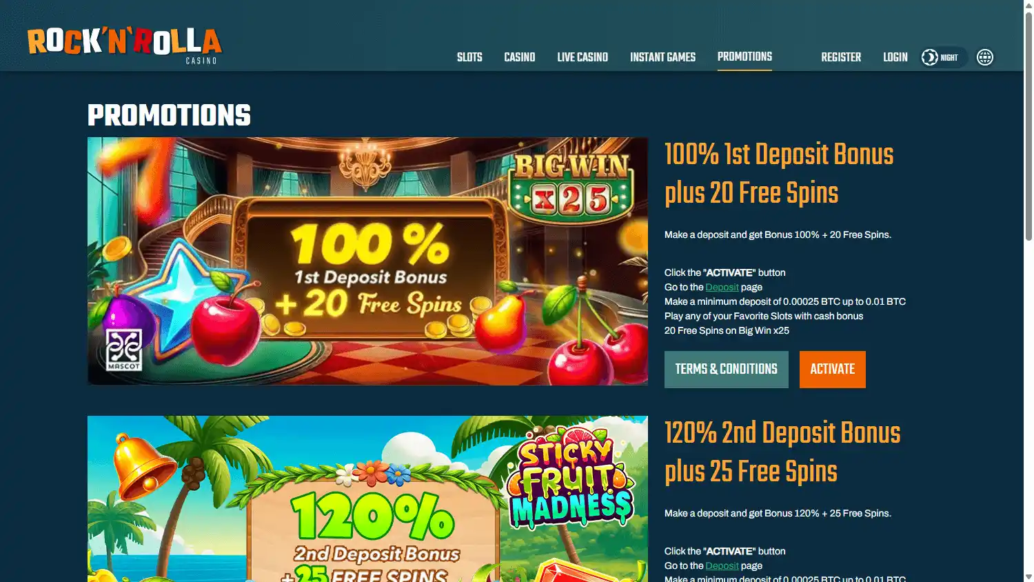 Rock N Rolla Casino screenshot 3