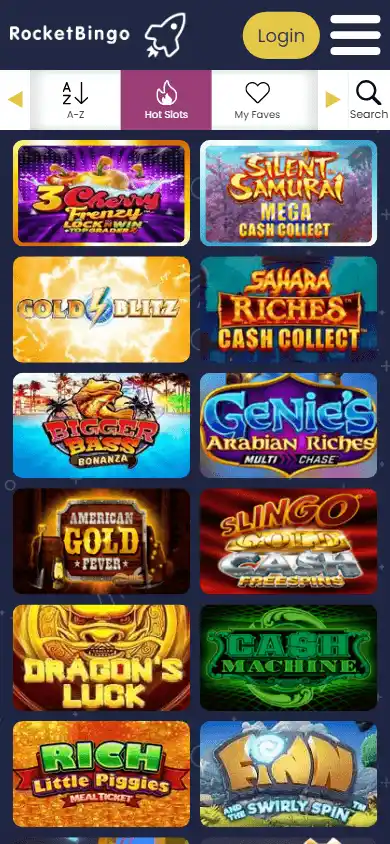 Rocket Bingo Casino screenshot 5