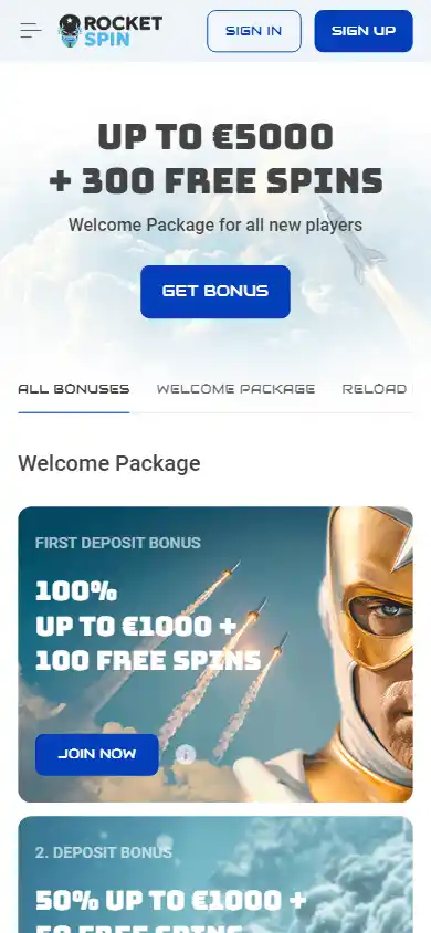 Rocket Spin Casino screenshot 6